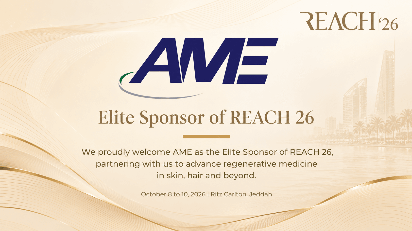 AME Proudly Participates as an Elite Sponsor of REACH 26